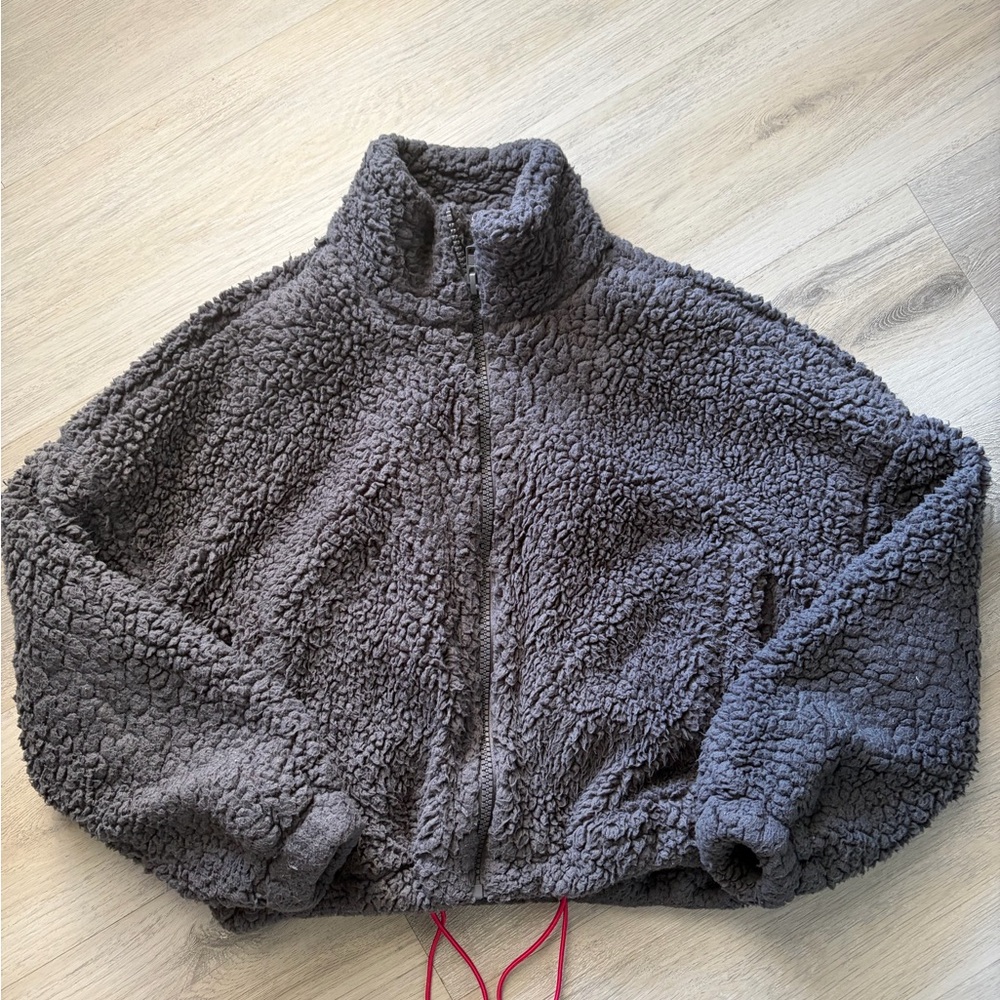 Urban Outfitters Charcoal Fleece Jacket
